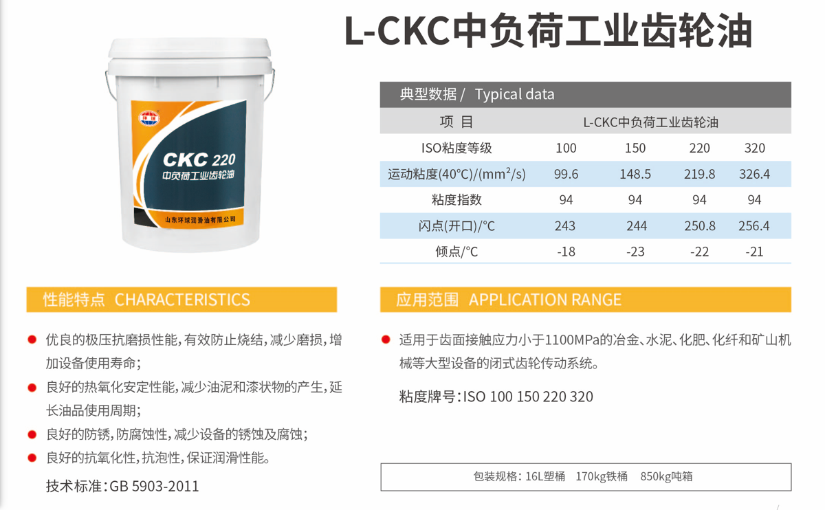 L-CKC Medium-Load Industrial Gear Oil specification 1