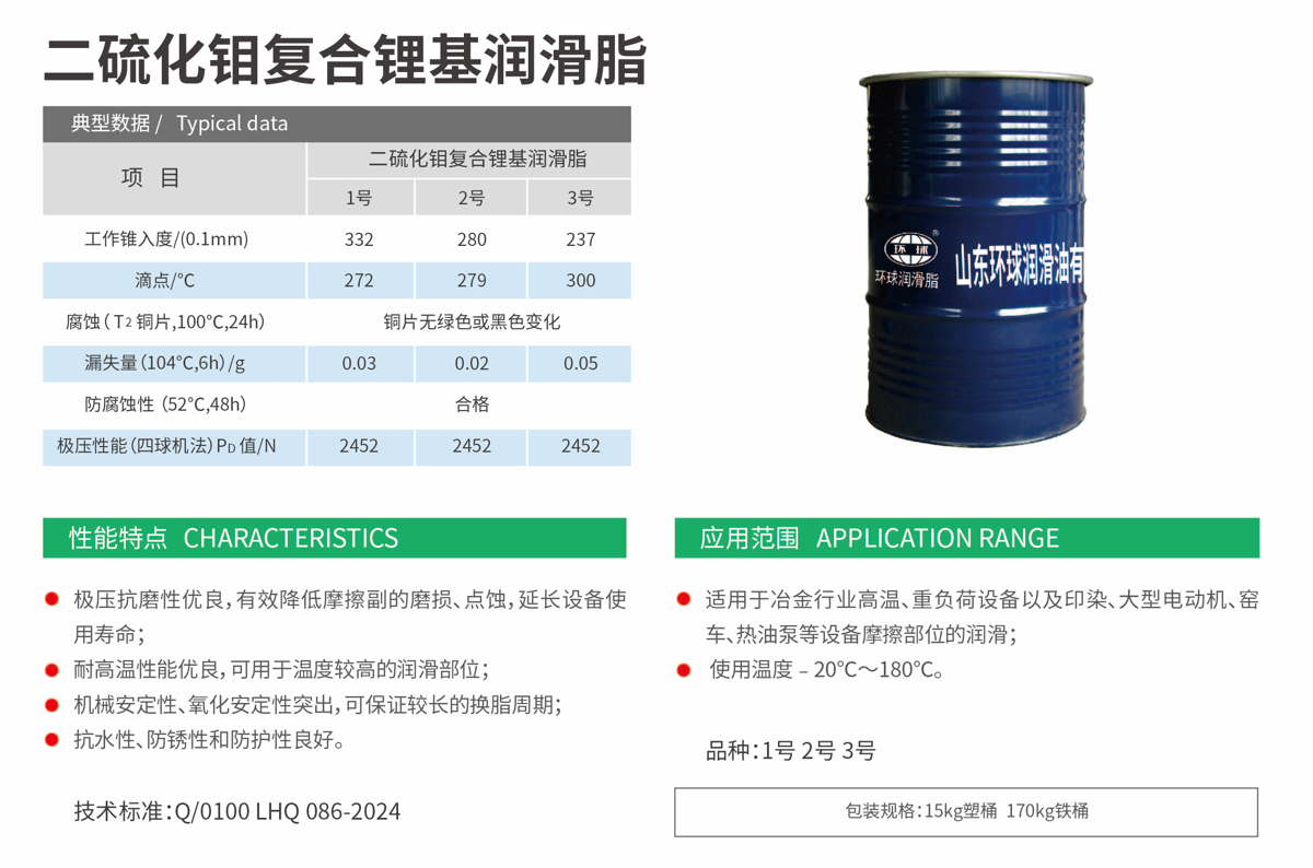 MoS2 Complex Lithium Grease specification 1